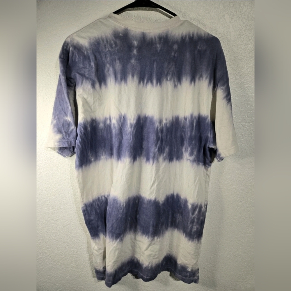 HUF T-Shirt Mens Size Large Blue Retro Cloud Designer Tee Shirt Embroidered Logo - Picture 7 of 10